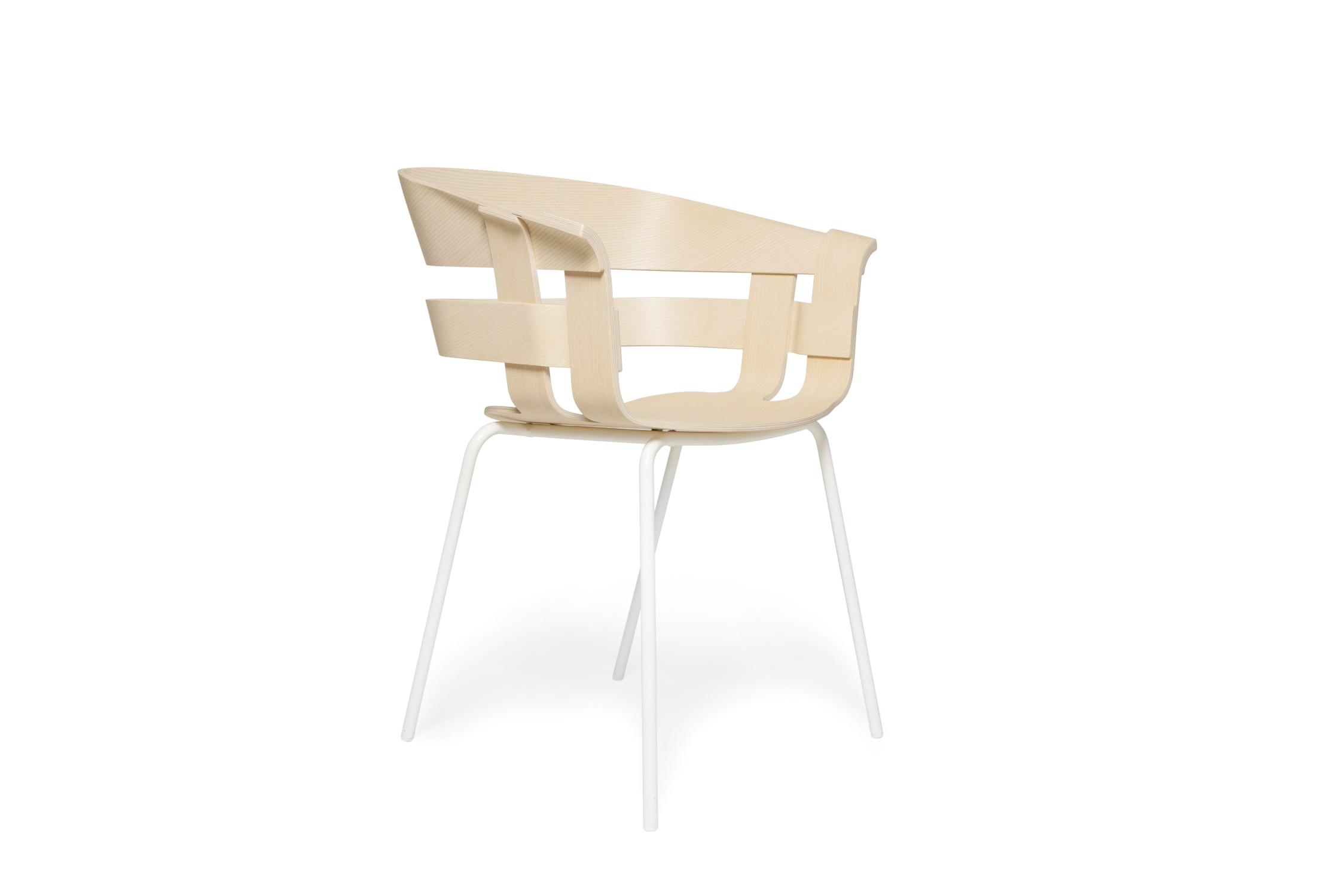 Design House Stockholm Wick Chair Ash seat white metal legs