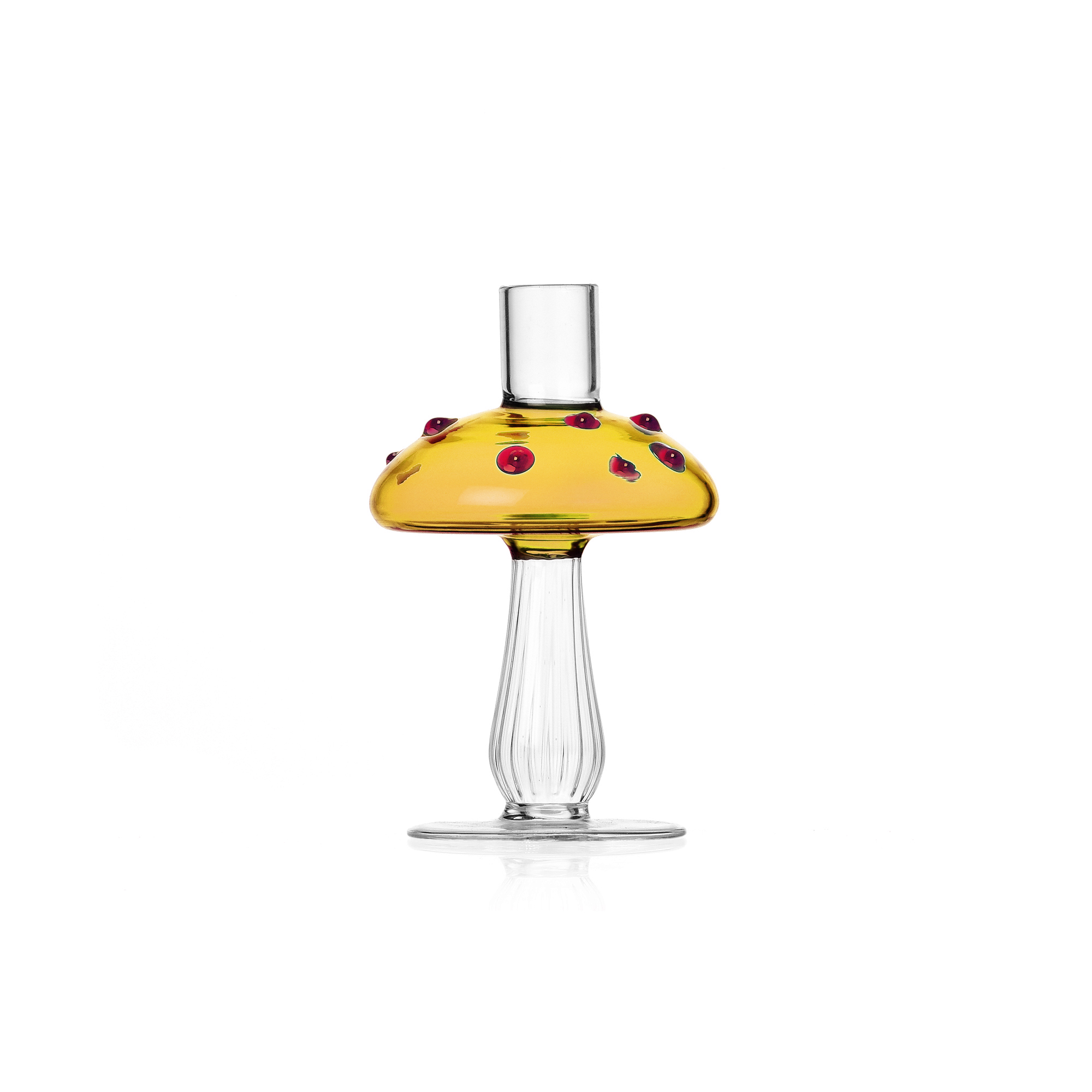 Candlestick Collection Alice Amber Mushroom and Red Dots