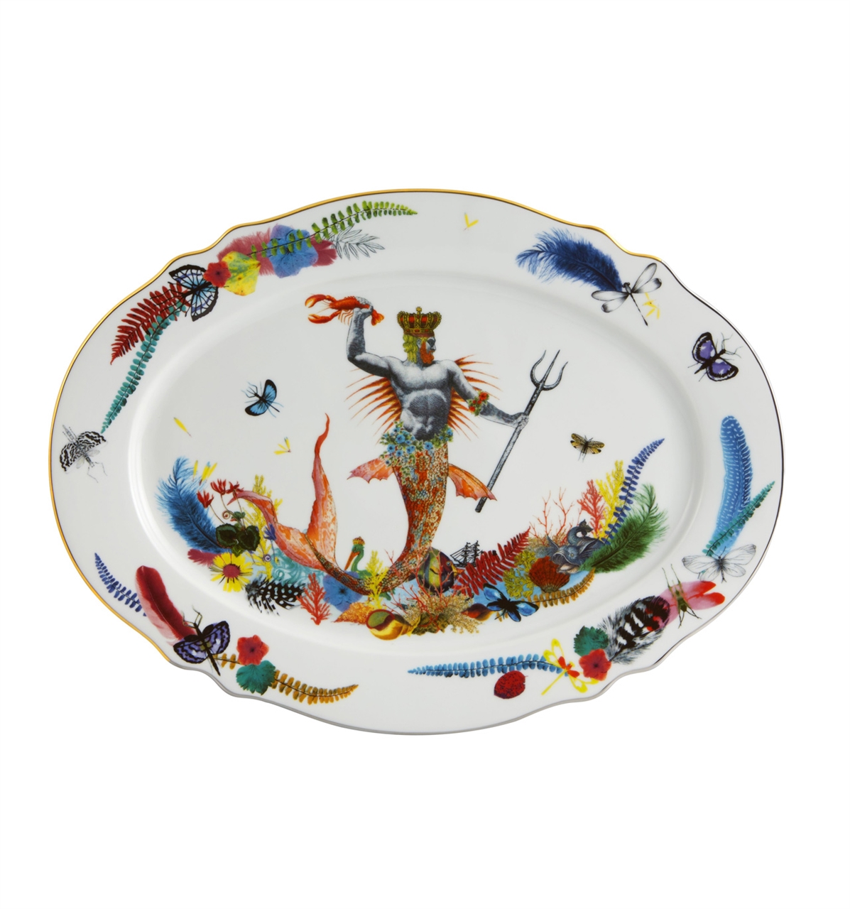Vista Alegre Collection Caribe medium oval platter by Christian Lacroix