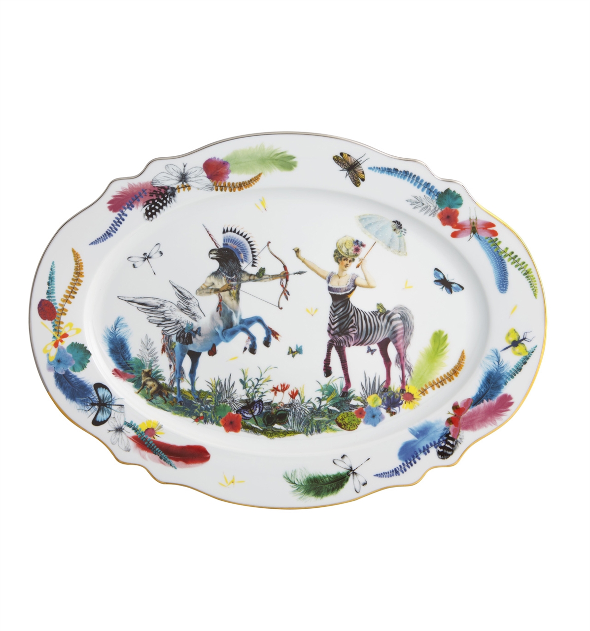 Vista Alegre Collection Caribe large oval plate by Christian Lacroix
