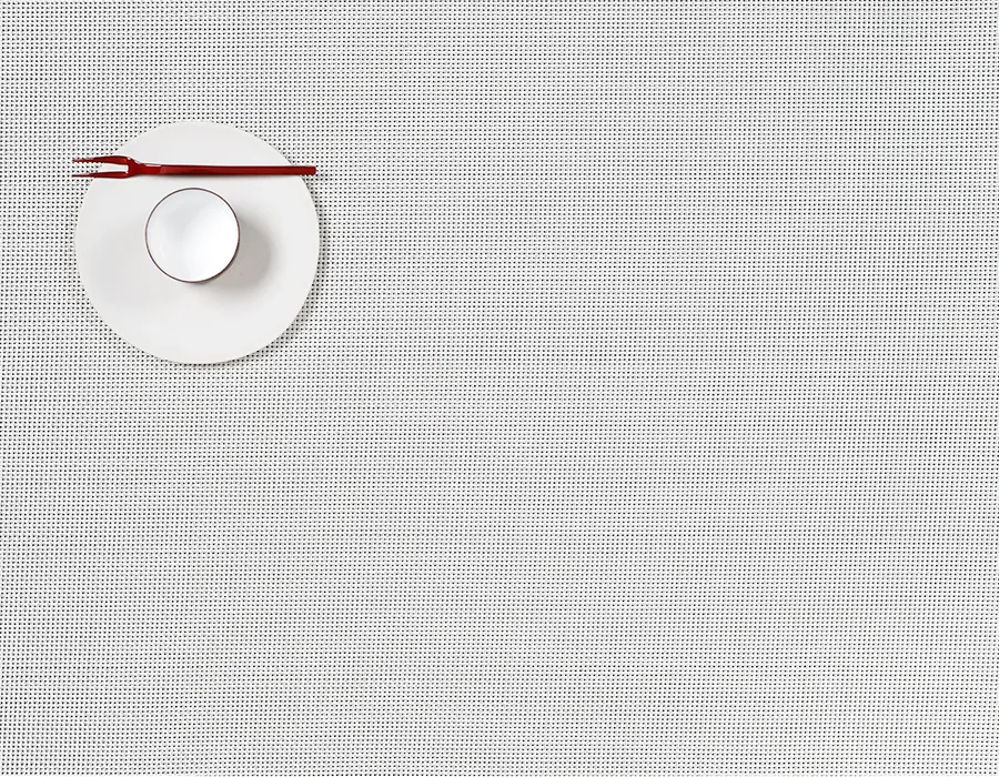 Rectangular Placemat Chilewich Mini Basketweave White 36 cm x 48 cm