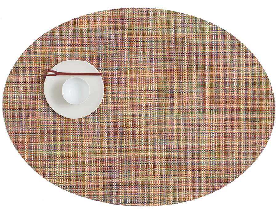 Tovaglietta Ovale Chilewich Mini Basketweave Confetti 36 cm x 49 cm