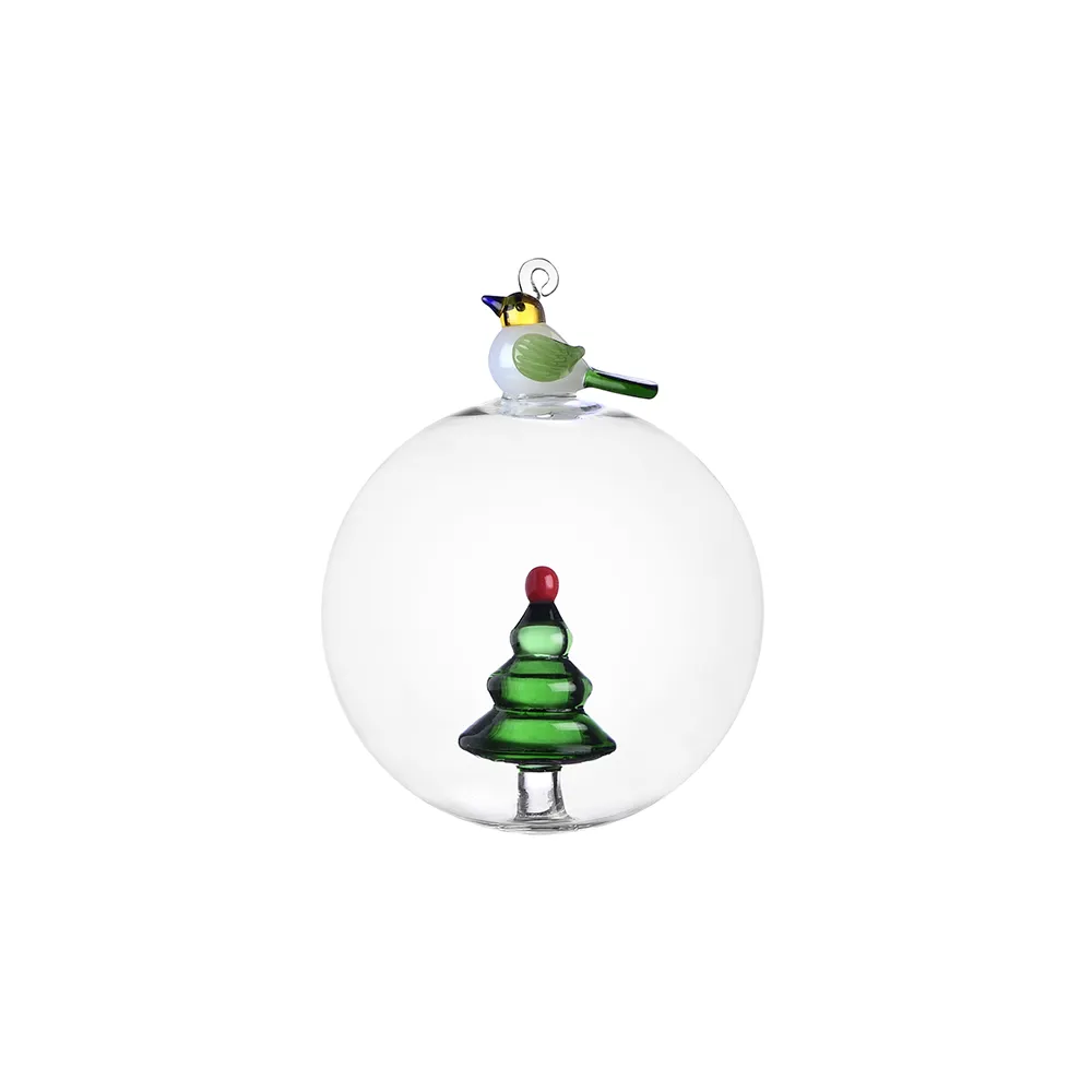 Palla di Natale Ichendorf Collezione Woodland Tales Wish Tree & Joyful Robin