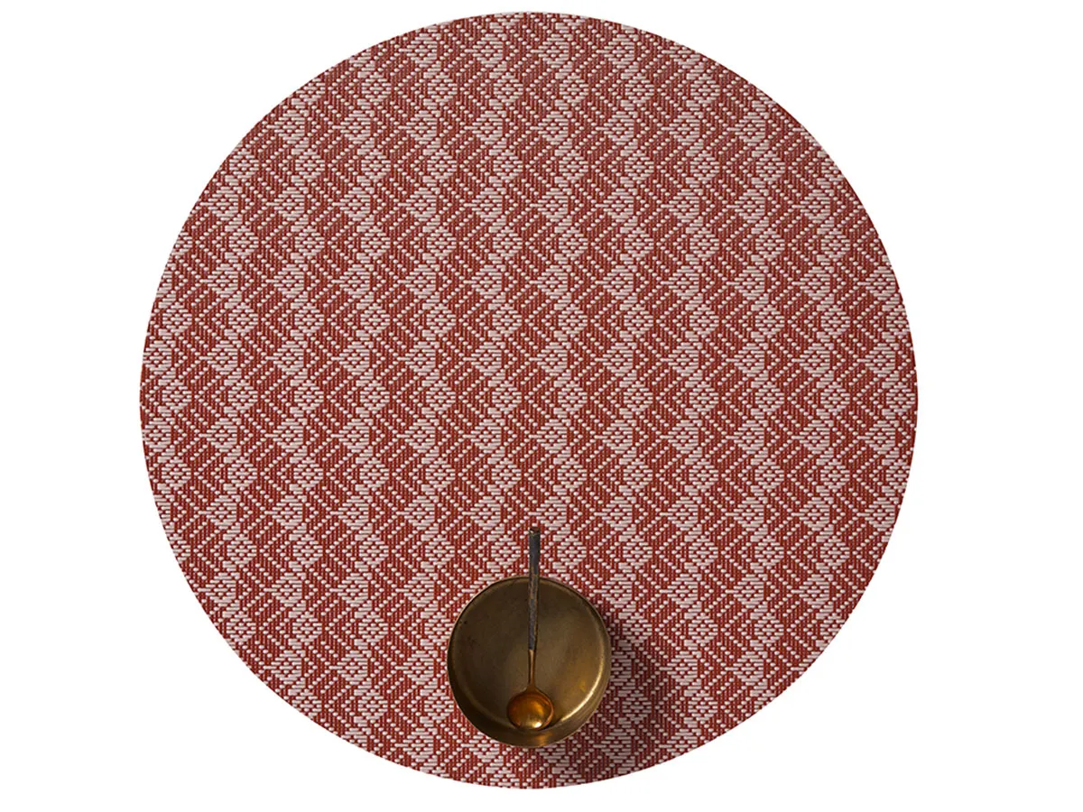 Round placemat Chilewich Swing Paprika 38 cm