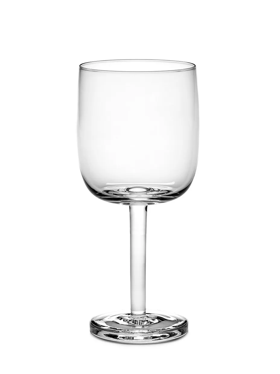 Red Wine Glass Straight Transparant Base Collection Serax L 8 W 8 H 18 CM