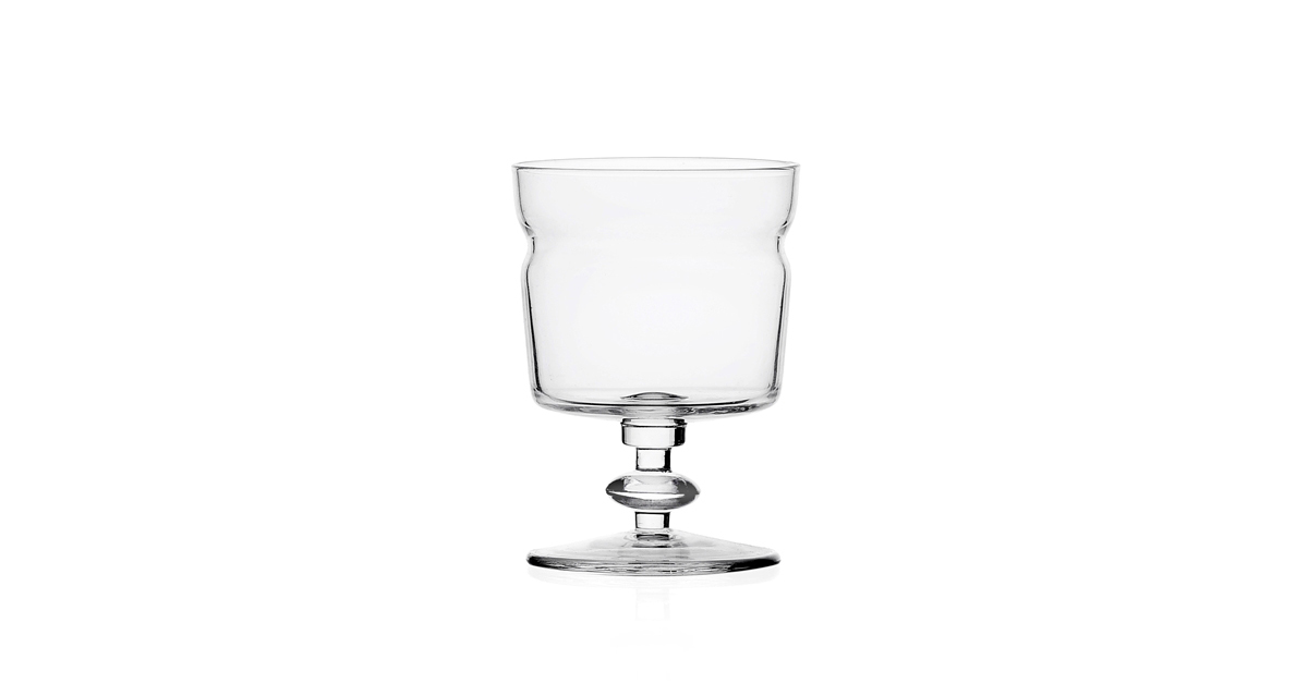 Water Goblet Collection White Ichendorf color Clear