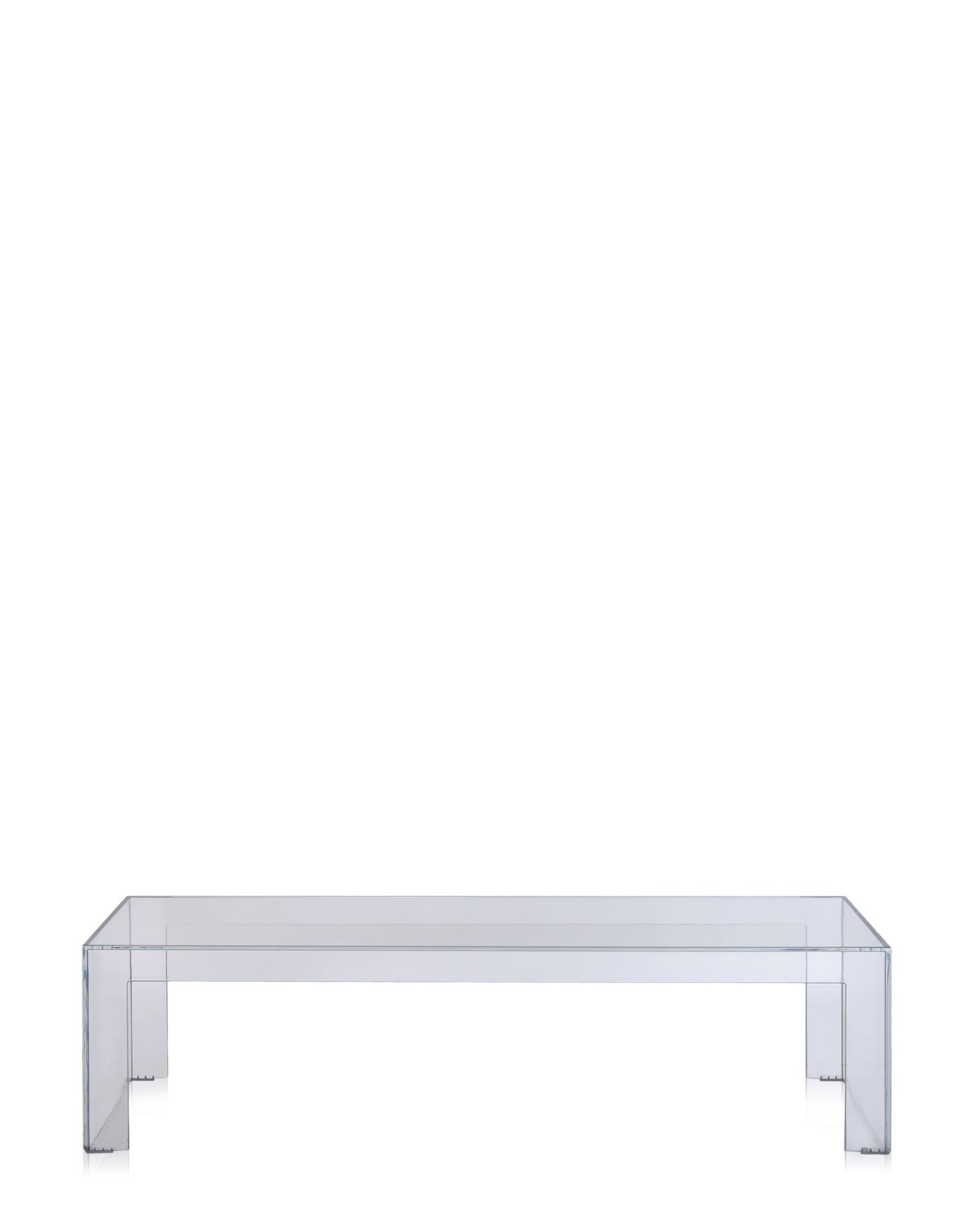 Tavolino Kartell Invisible cristallo rettangolare H 31.5 cm