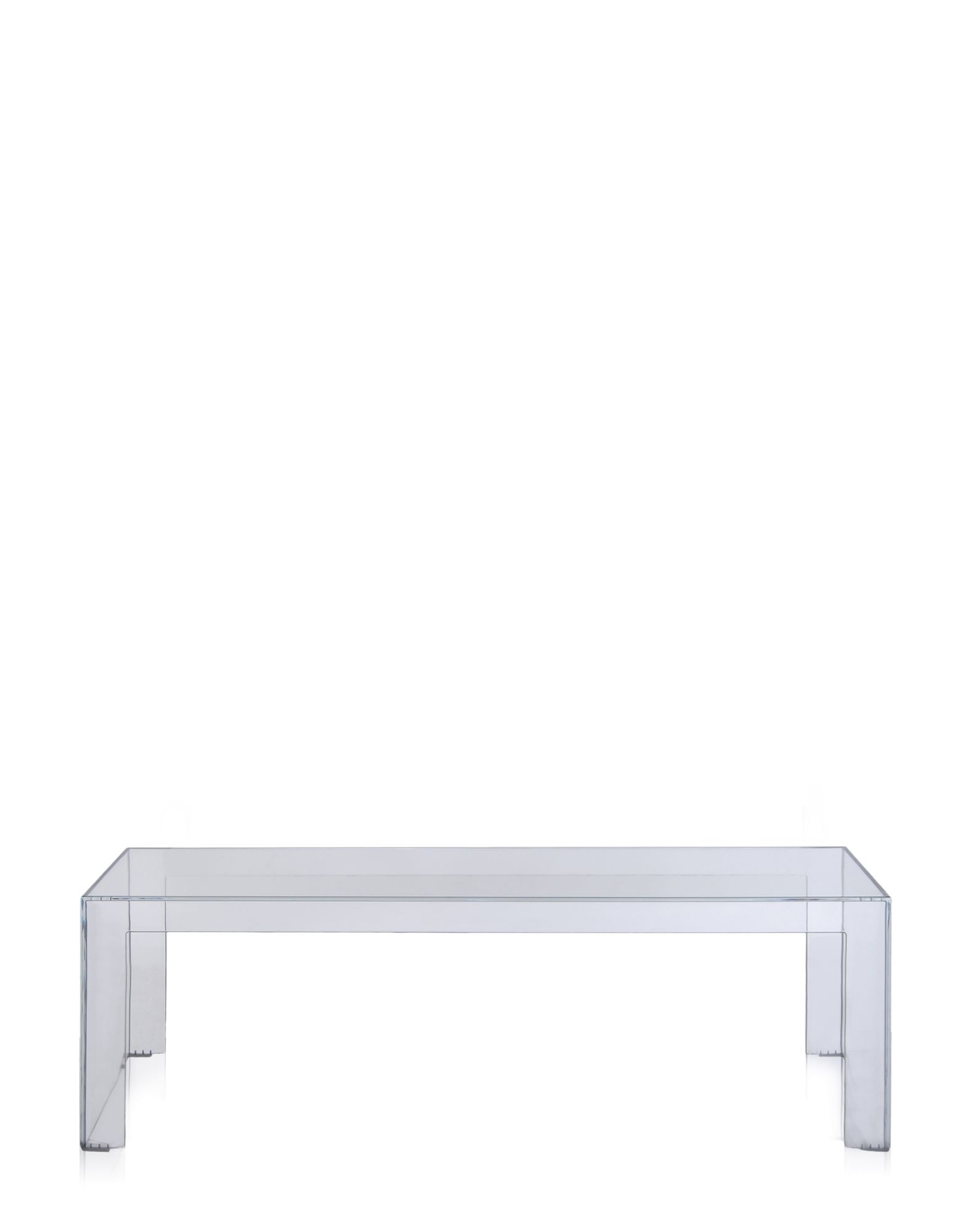Side Table Kartell Invisible crystal rectangular H 40 cm