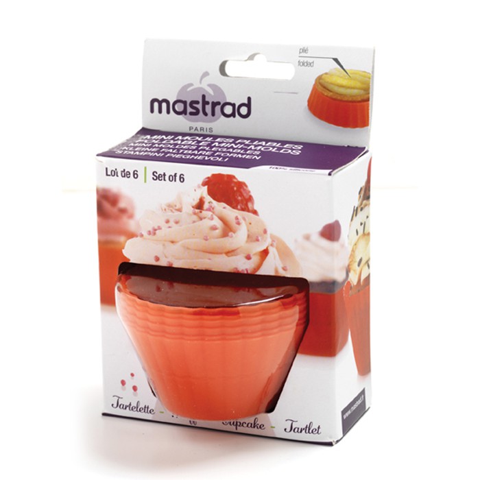 Mastrad F44020  set 6 Mini Stampi Cupcakes viola