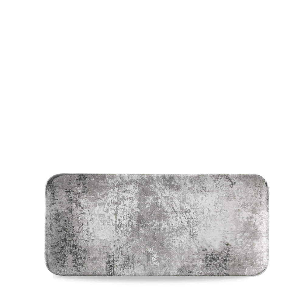 Organic Rectangular Plate Dudson The Maker's Collection Urban Steel Grey 34.6 cm x 15.6 cm