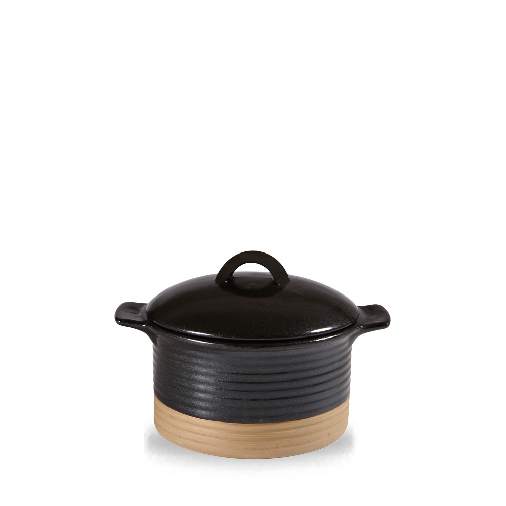 Cocotte and Lid Art De Cuisine Collection Igneous Black 15.9 cm