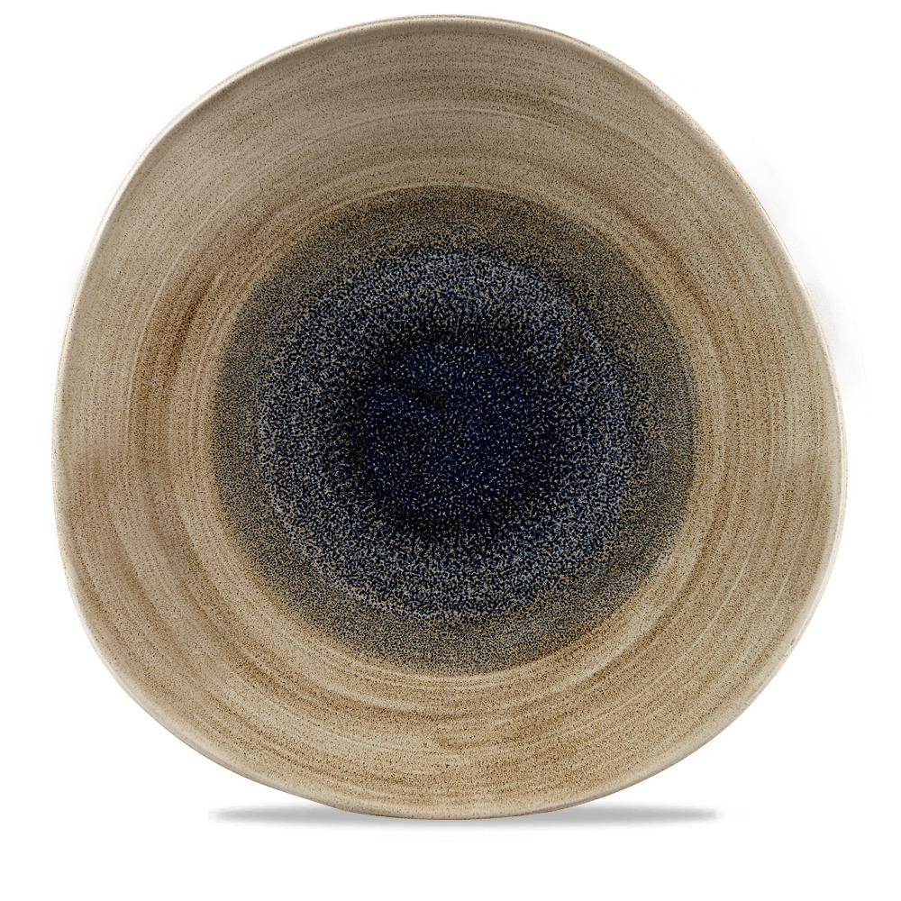 Organic Round Plate Churchill Collection Stonecast Aqueous Bayou 28.6 cm