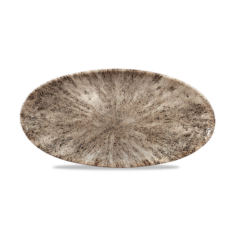 Chefs Oval Plate Churchill Collection Studio Prints Stone Zircon Brown 29.90 cm x 15 cm