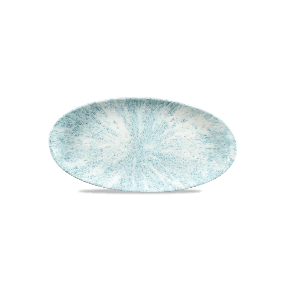 Chefs Oval Plate Churchill Collection Studio Prints Stone Aquamarine 29.90 cm x 15 cm