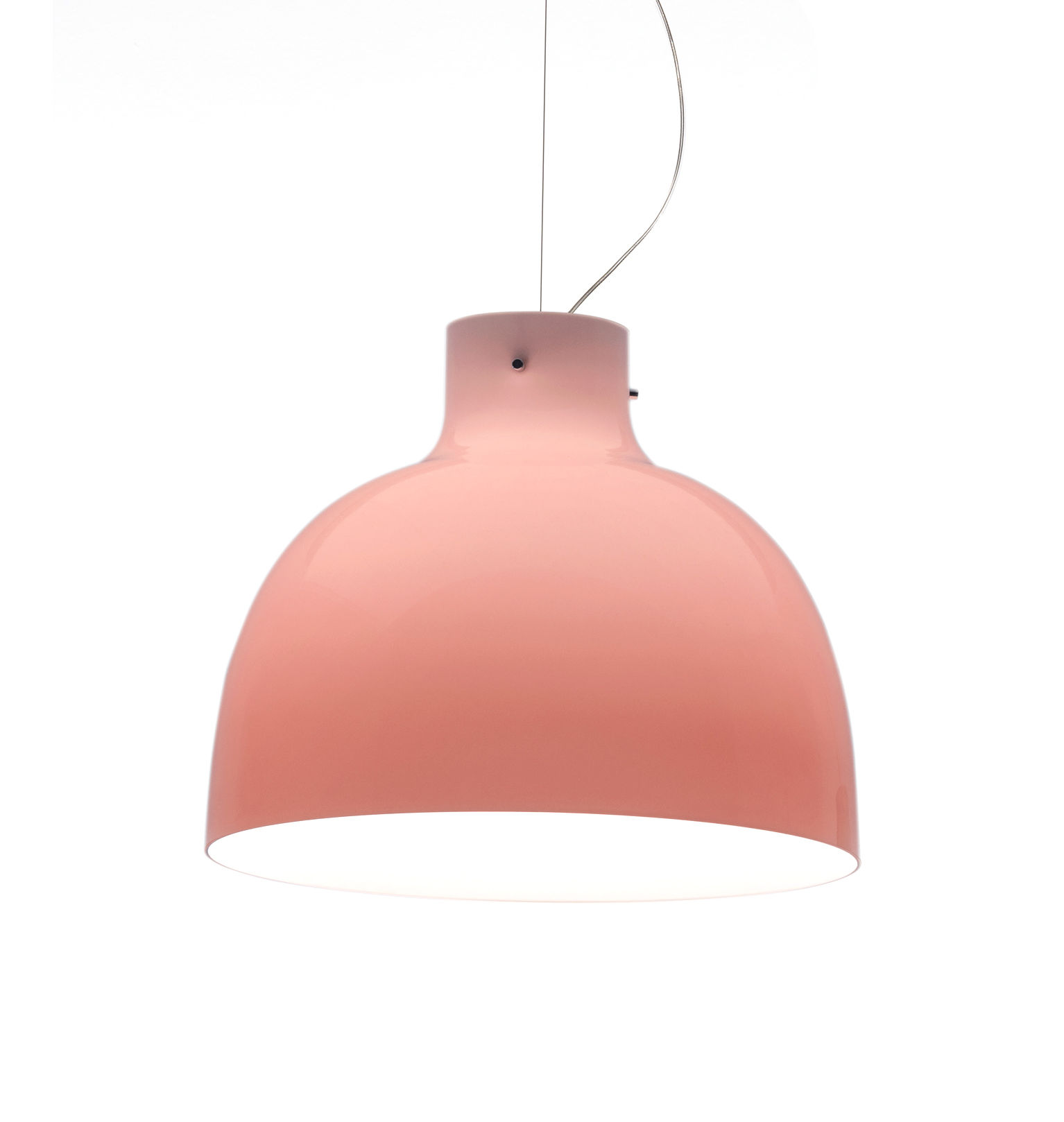 bellissima-glossy-lampada-a-sospensione-kartell-colore-rosa-corallo