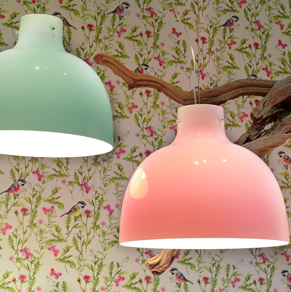 Suspension Lamp Kartell Bellissima Glossy Pink White