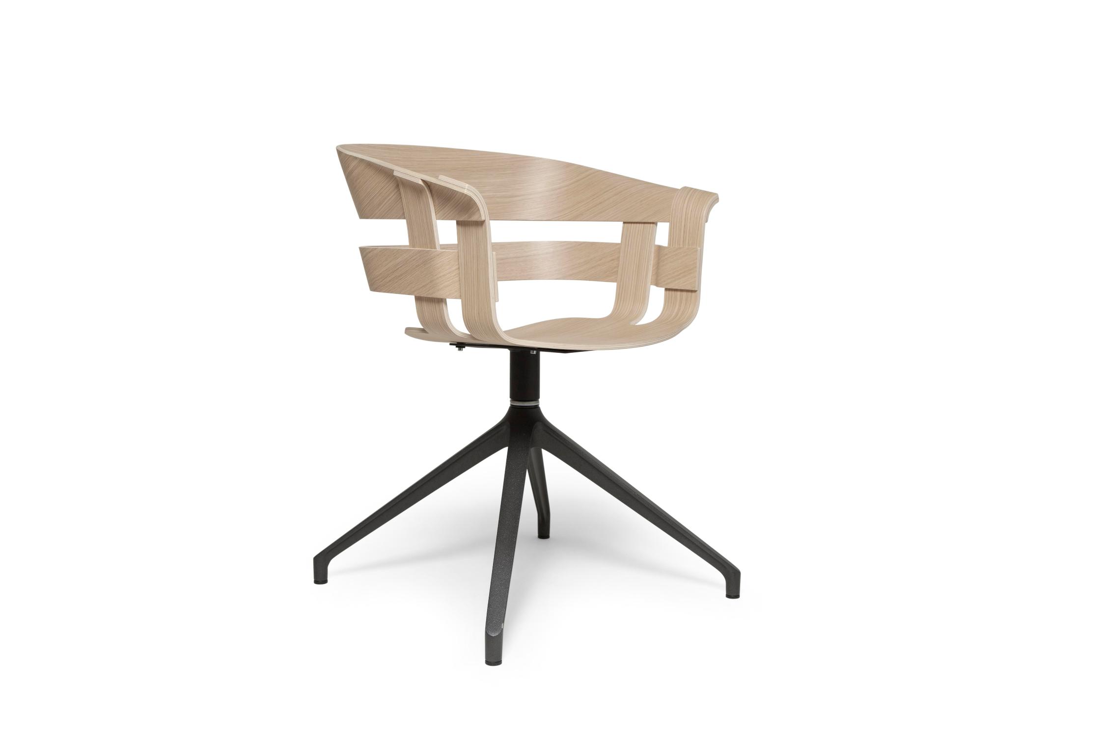 Design House Stockholm Wick chair oak seat dark grey swivel base