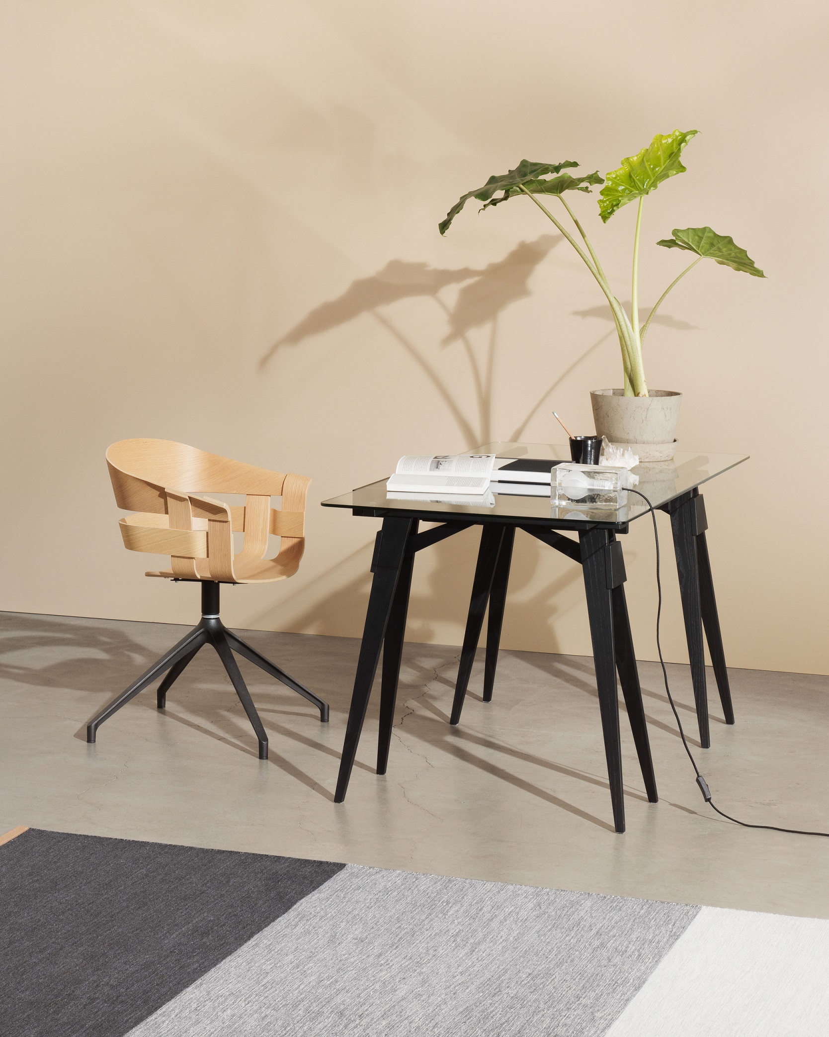 Design House Stockholm Desk Arco Black Oak