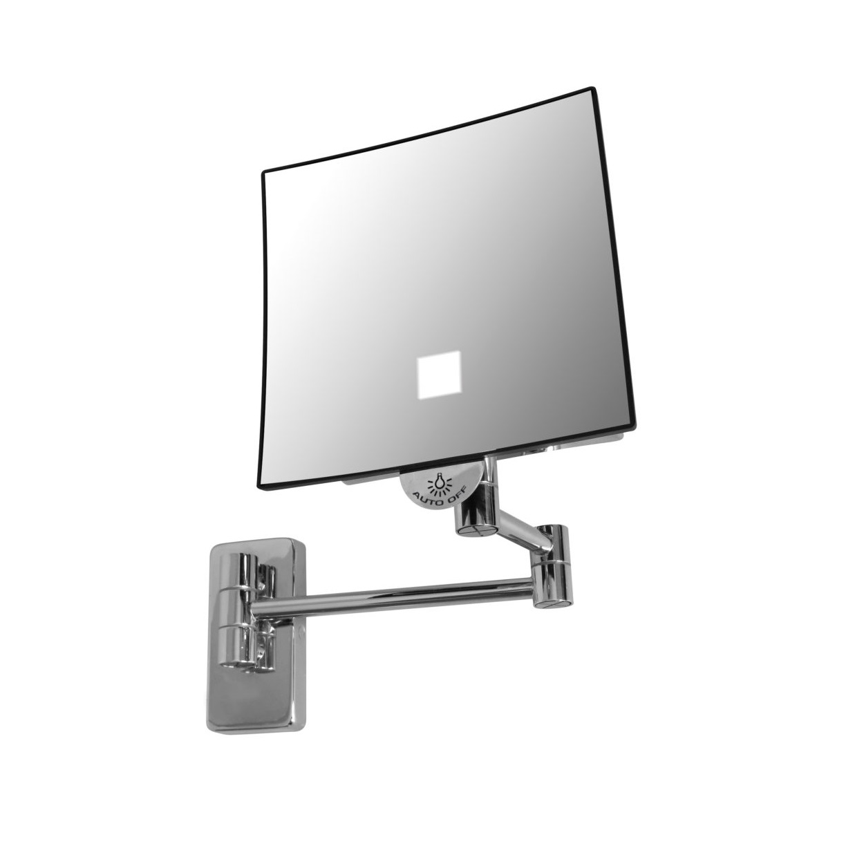 Mirror Square With Light Tubolar Arm Eclips