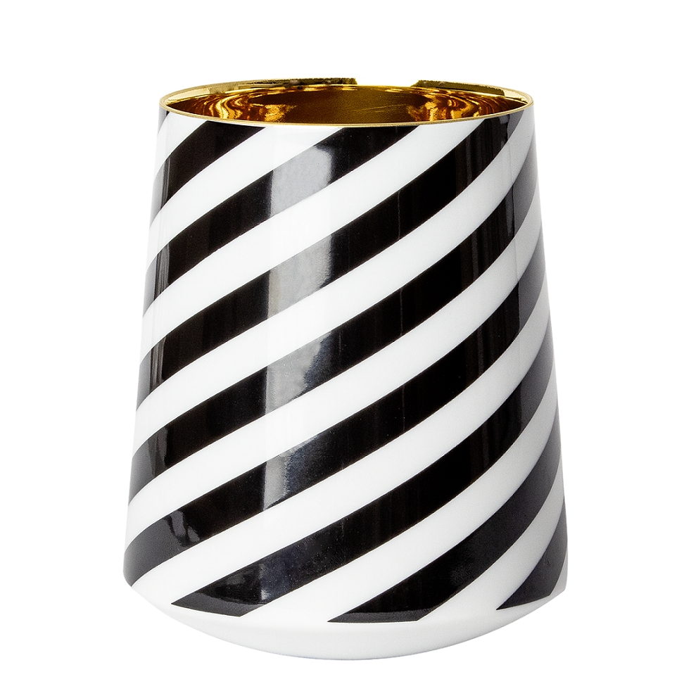 White Wine Tumbler Black Curl Sieger by Furstenberg