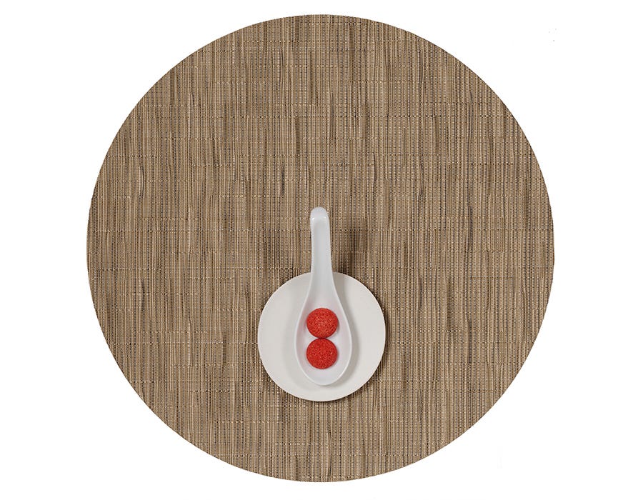 Round Placemat Chilewich BAMBOO Camel 38 cm