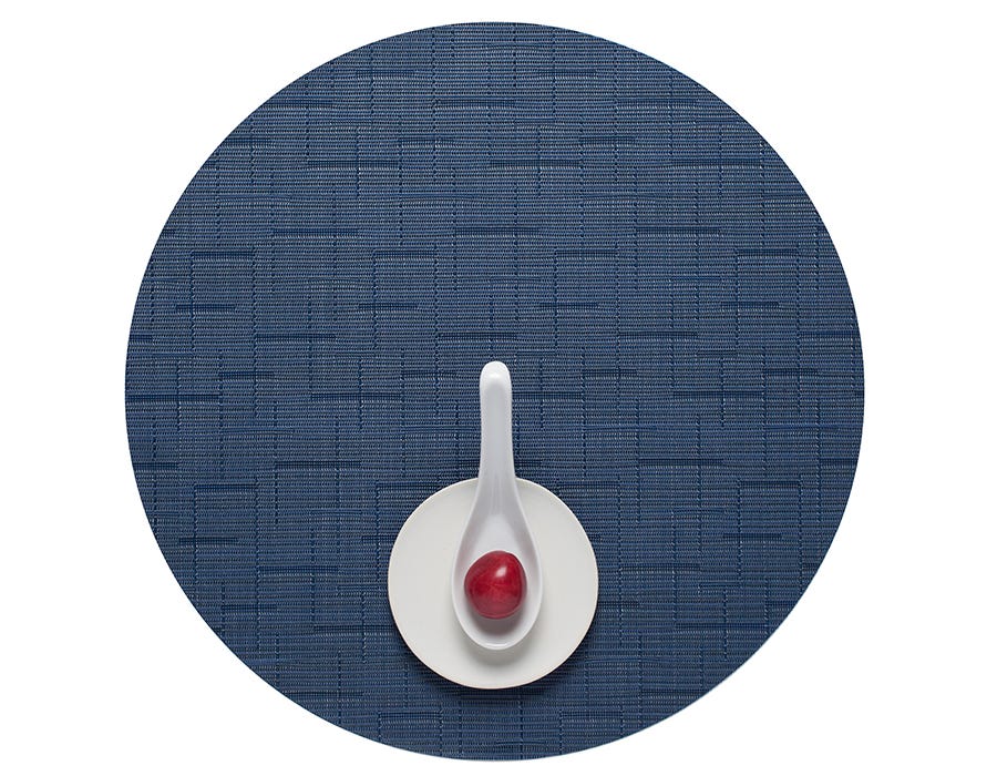 Round Placemat Chilewich BAMBOO Lapis 38 cm