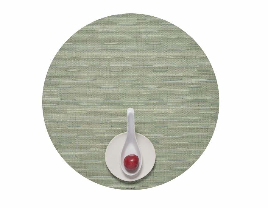 Round Placemat Chilewich BAMBOO Spring Green 38 cm