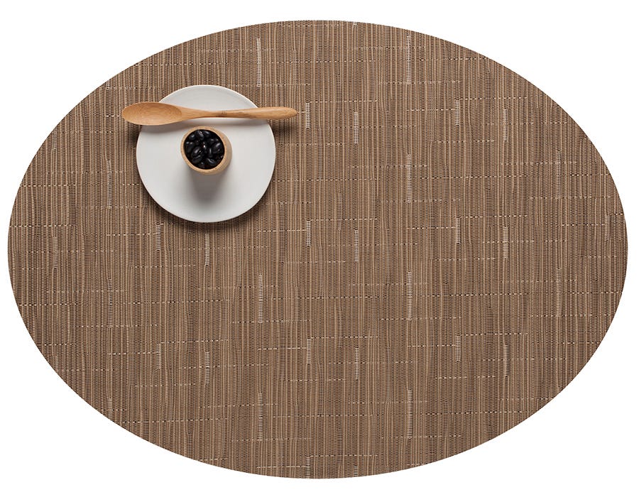 Placemat Chilewich BAMBOO Oval Camel 36 cm x 49.5 cm