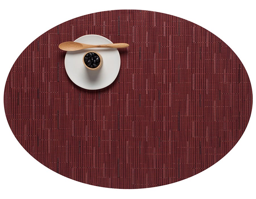 Tovaglietta Chilewich BAMBOO Ovale Mirtillo Rosso 36 cm x 49.5 cm