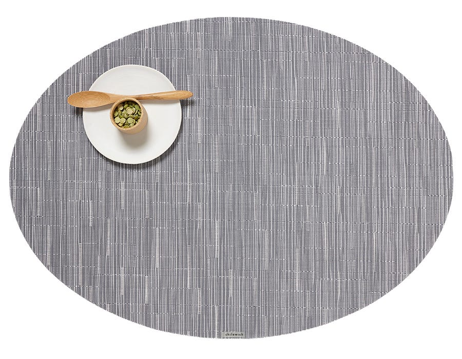 Placemat Chilewich BAMBOO Oval Fog 36 cm x 49.5 cm