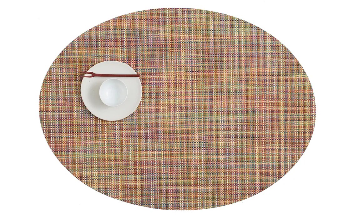 Oval Placemat Chilewich Mini Basketweave Confetti 36 cm x 49 cm