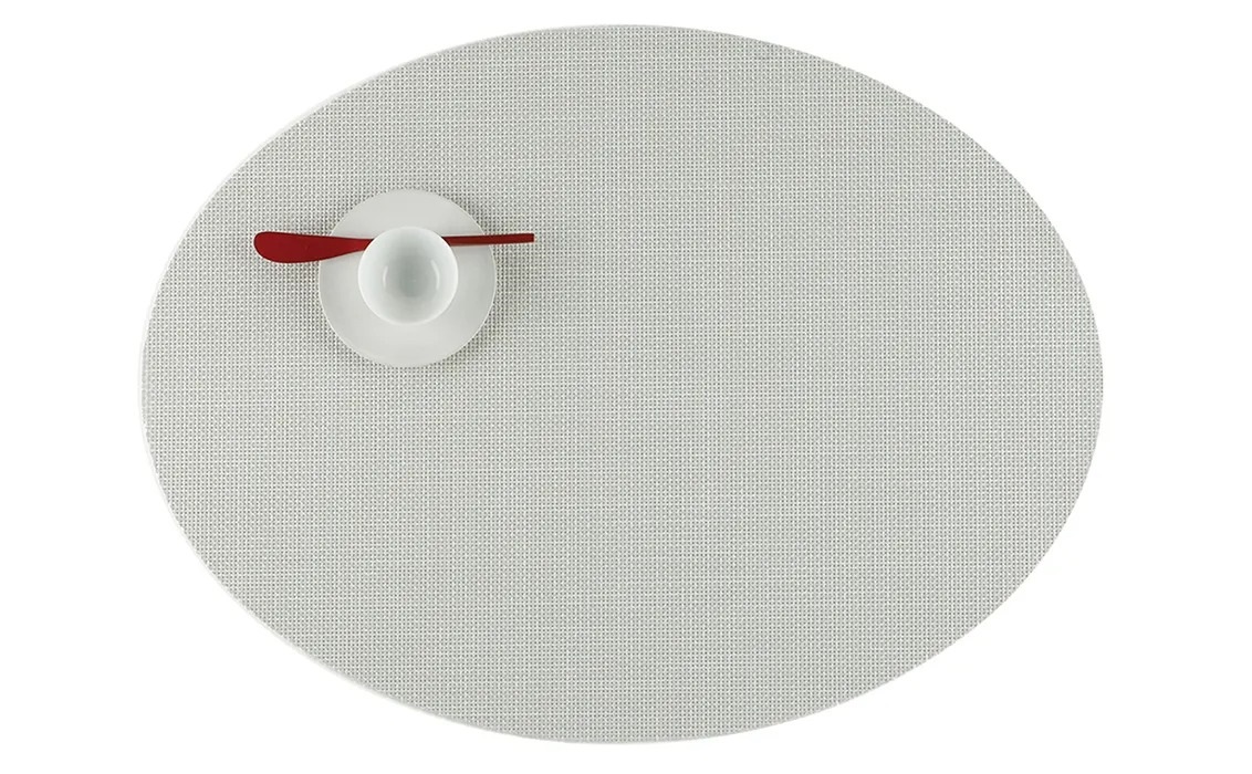 Oval Placemat Chilewich Mini Basketweave Sandstone 36 cm x 49 cm