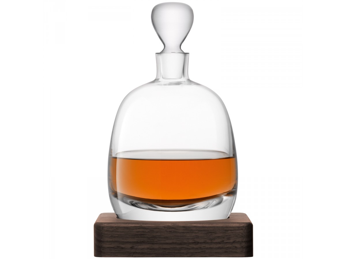 LSA International Whisky Islay Decanter 1 litro su base noce