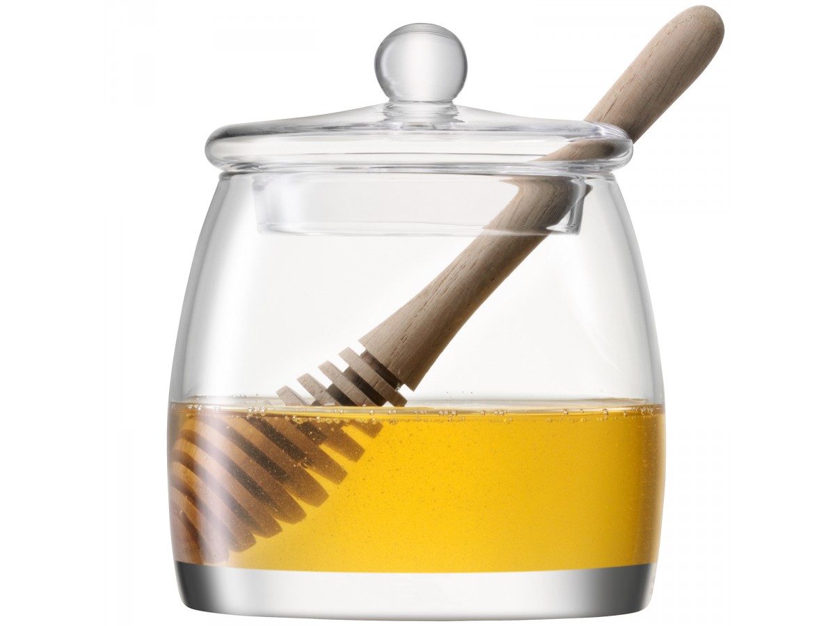 LSA International Collection Serve honey pot and dipper