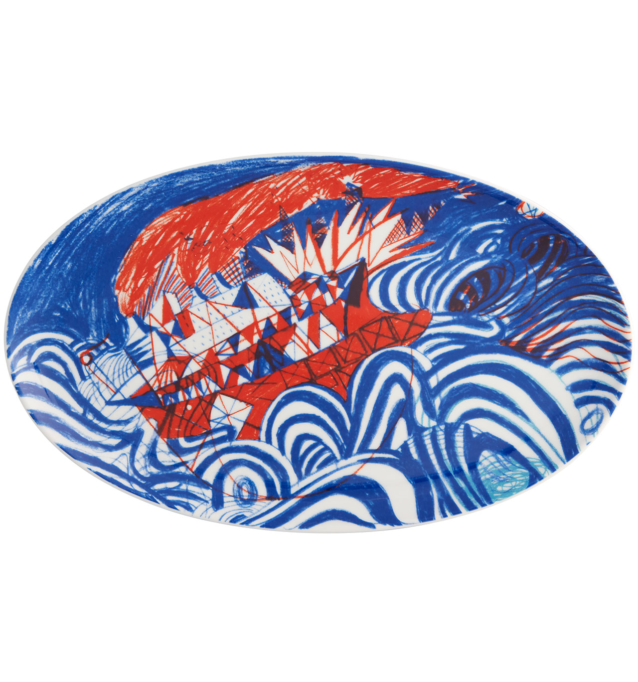 Vista Alegre wall oval plate Johanna Benz