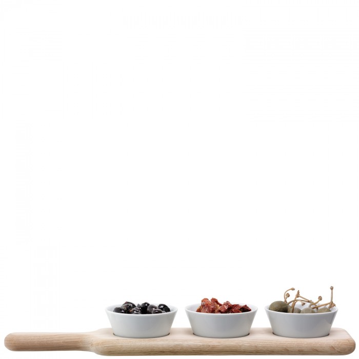 LSA International Collection Paddle oak bowls set