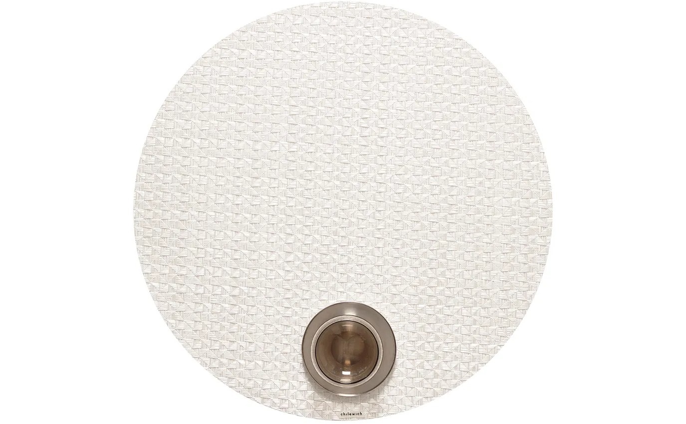 Round Placemat Chilewich Origami Pearl 38 cm
