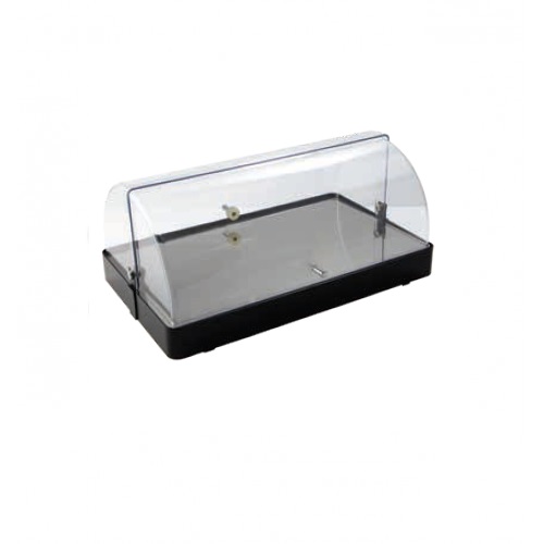 Tray Rectangular Thermal Cheese / Cold Cuts Holder with Lid Abert Cosmo Black