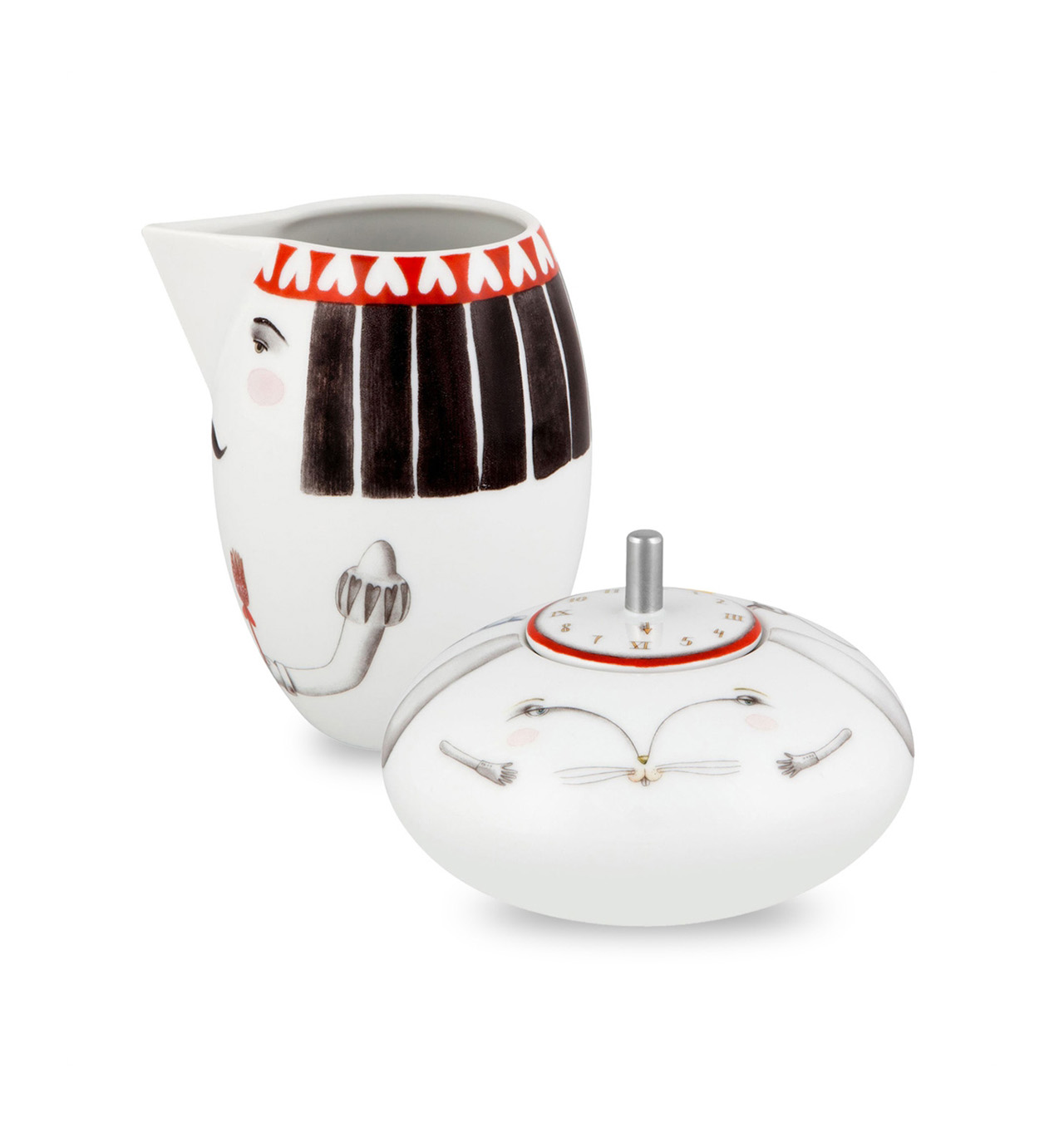 Vista Alegre Collection Tea with Alice in Set sugar bowl and milk jug
