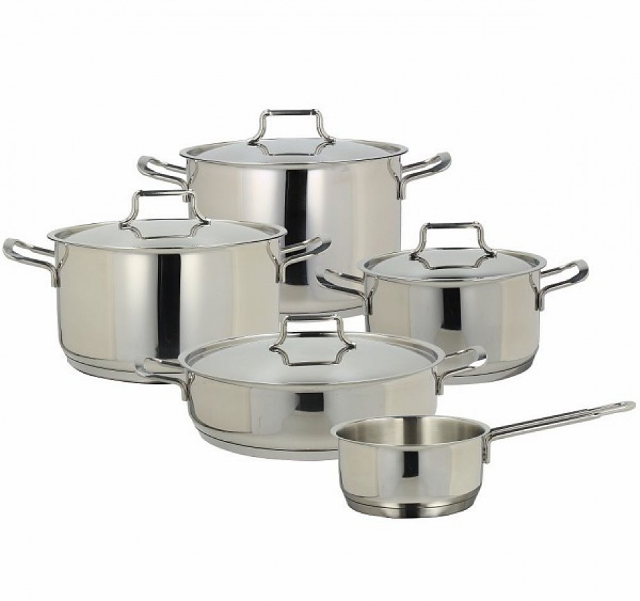 Tognana Linea Grancucina Batteria Vanitosa pentole e padelle 9 pezzi acciaio inox