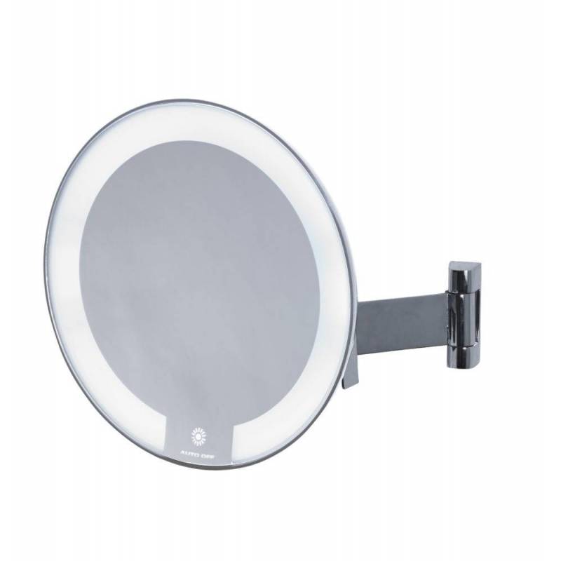 Mirror With Light Chrome Faced Cosmos Tubular Arm JVD