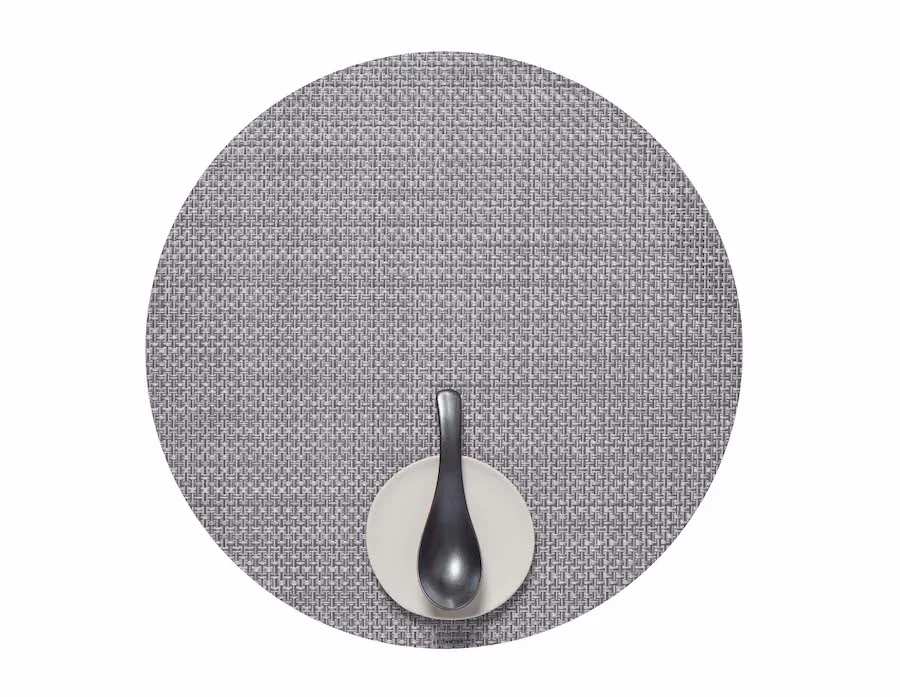 Round Placemat Chilewich Basketweave Shadow 38 cm