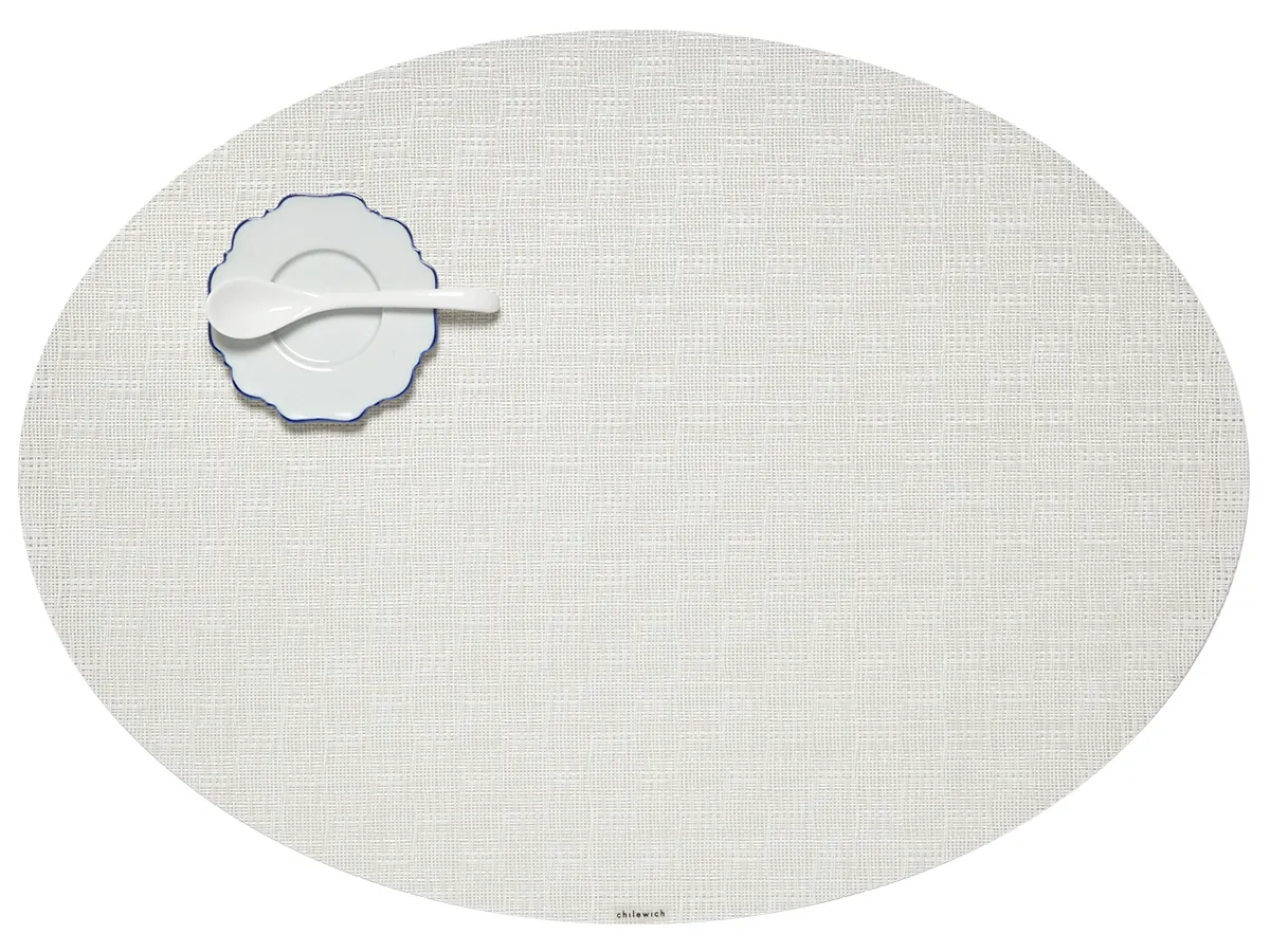 Oval Placemat Chilewich Bayweave Vanilla 36 cm x 49 cm