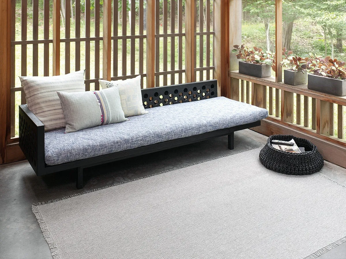 Woven Rug Outdoor Indoor  Market Fringe 147 cm x 213 cm Quarz