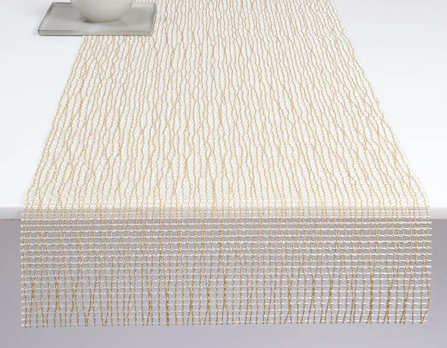 Runner Chilewich Woven Lattice Silver 36 cm x 183 cm