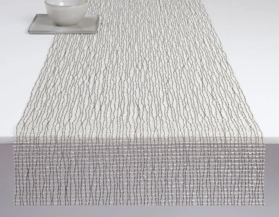 Runner Chilewich Woven Lattice Silver 36 cm x 183 cm