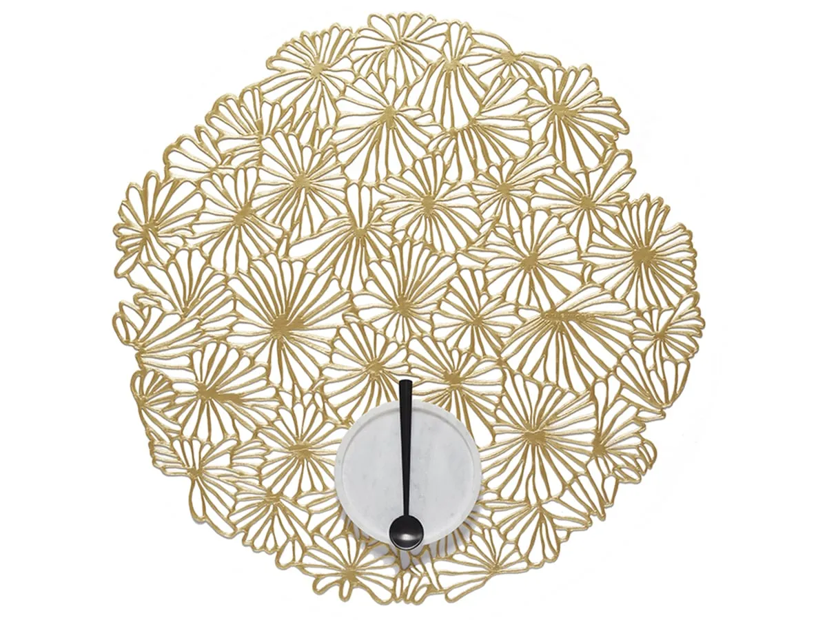 Round Placemat Chilewich Daisy Gilded