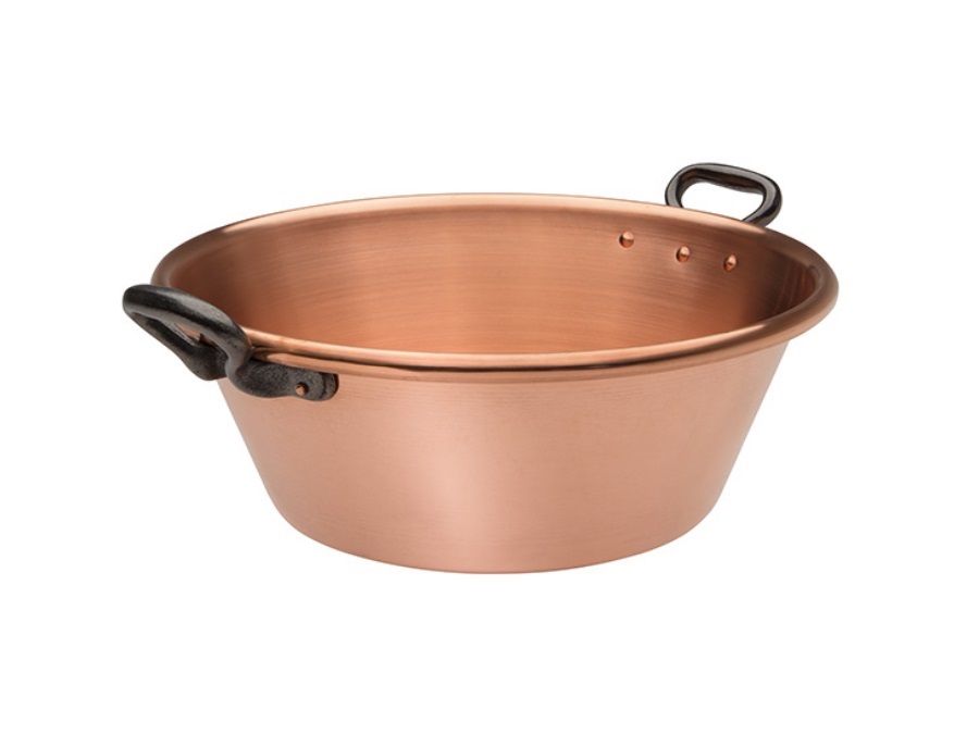 Baumalu Copper Tub for Jams with cast iron handles induction  26 cm