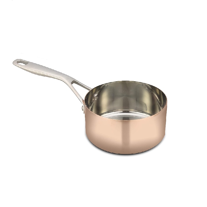 Casserole Copper Steel Induction Baumalu Straight Shape 16 cm thickness 1.5 cm