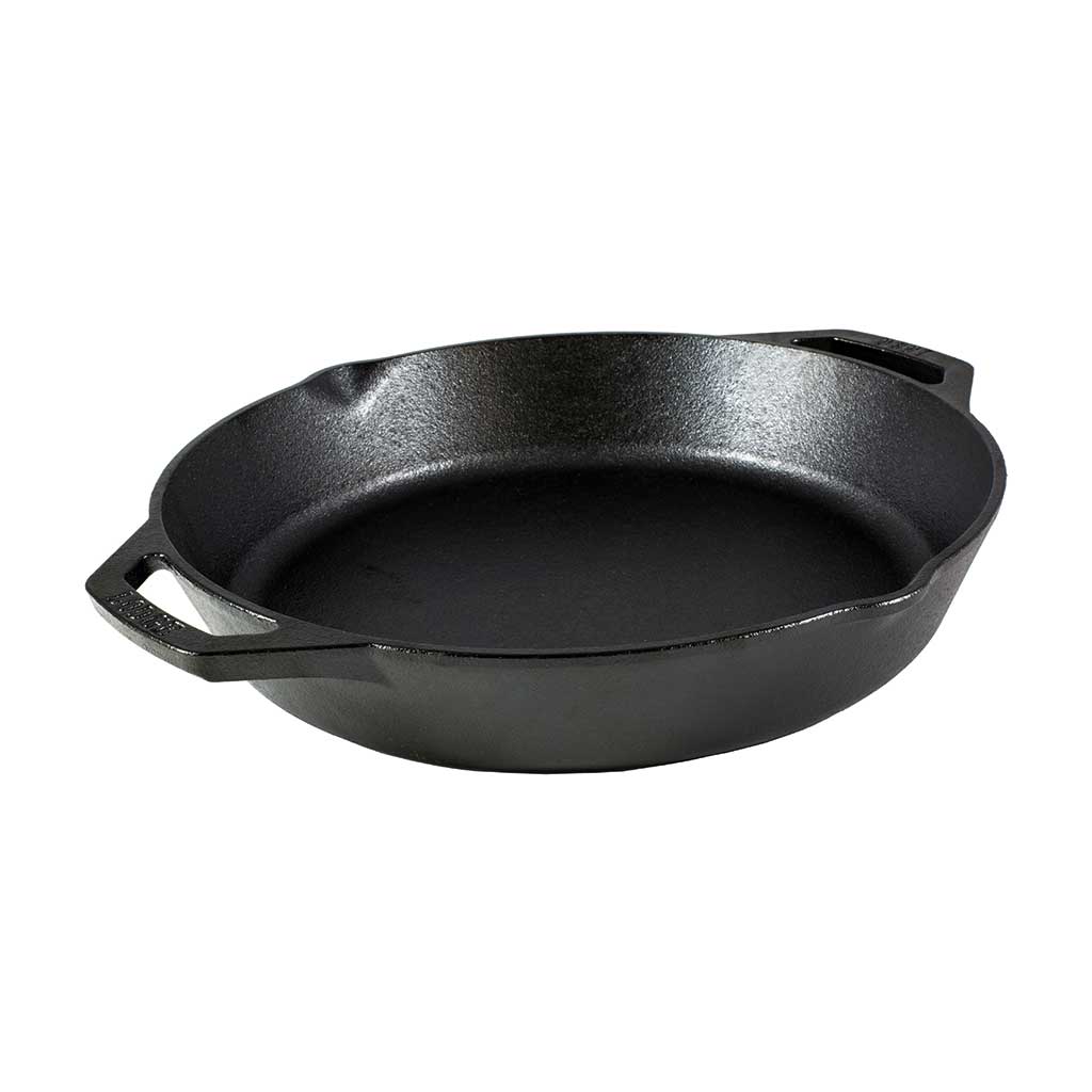 Round cast iron saucepan with two handles from the SeasonedeReady to use line 30.5 cm